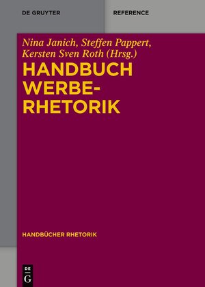 Buchcover Handbuch Werberhetorik  | EAN 9783110318104 | ISBN 3-11-031810-5 | ISBN 978-3-11-031810-4