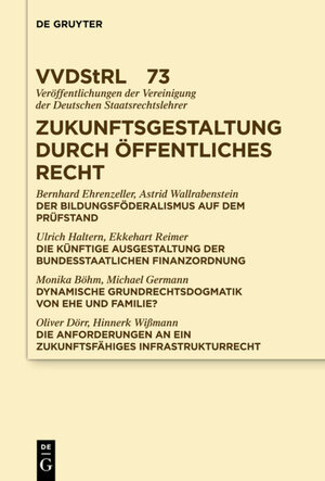 Buchcover Zukunftsgestaltung durch Öffentliches Recht | Bernhard Ehrenzeller | EAN 9783110341331 | ISBN 3-11-034133-6 | ISBN 978-3-11-034133-1