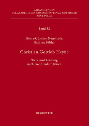 Buchcover Christian Gottlob Heyne  | EAN 9783110344691 | ISBN 3-11-034469-6 | ISBN 978-3-11-034469-1