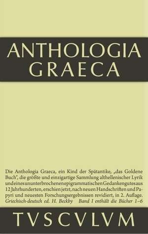 Buchcover Anthologia Graeca / Buch I-VI  | EAN 9783110362121 | ISBN 3-11-036212-0 | ISBN 978-3-11-036212-1