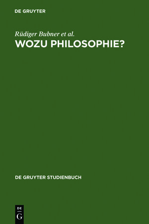 Buchcover Wozu Philosophie? | Rüdiger Bubner | EAN 9783110372045 | ISBN 3-11-037204-5 | ISBN 978-3-11-037204-5