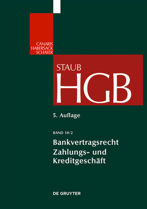 Buchcover Handelsgesetzbuch / Bankvertragsrecht 2  | EAN 9783110375695 | ISBN 3-11-037569-9 | ISBN 978-3-11-037569-5