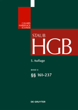 Buchcover Handelsgesetzbuch / §§ 161-237  | EAN 9783110387087 | ISBN 3-11-038708-5 | ISBN 978-3-11-038708-7