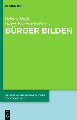 Buchcover Bürger bilden  | EAN 9783110387780 | ISBN 3-11-038778-6 | ISBN 978-3-11-038778-0