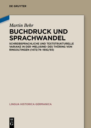 Buchcover Buchdruck und Sprachwandel | Martin Behr | EAN 9783110412246 | ISBN 3-11-041224-1 | ISBN 978-3-11-041224-6