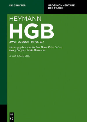 Buchcover Heymann-Handelsgesetzbuch (ohne Seerecht) / §§ 105-237  | EAN 9783110434248 | ISBN 3-11-043424-5 | ISBN 978-3-11-043424-8