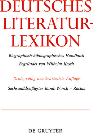 Buchcover Deutsches Literatur-Lexikon / Worch - Wytzell  | EAN 9783110456691 | ISBN 3-11-045669-9 | ISBN 978-3-11-045669-1