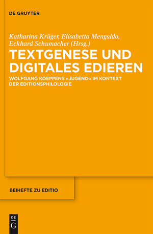 Buchcover Textgenese und digitales Edieren  | EAN 9783110470314 | ISBN 3-11-047031-4 | ISBN 978-3-11-047031-4