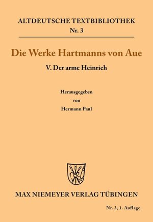 Buchcover Der arme Heinrich  | EAN 9783110482614 | ISBN 3-11-048261-4 | ISBN 978-3-11-048261-4