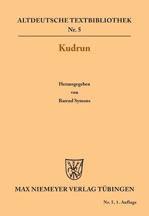 Buchcover Kudrun  | EAN 9783110482737 | ISBN 3-11-048273-8 | ISBN 978-3-11-048273-7
