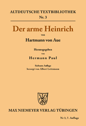 Buchcover Der arme Heinrich | EAN 9783110482904 | ISBN 3-11-048290-8 | ISBN 978-3-11-048290-4