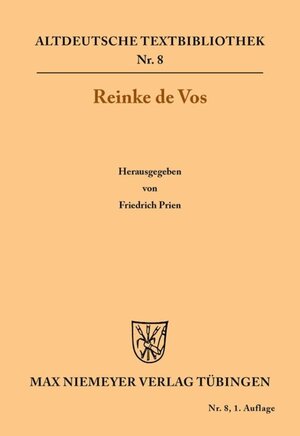 Buchcover Reinke de Vos  | EAN 9783110484038 | ISBN 3-11-048403-X | ISBN 978-3-11-048403-8