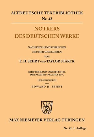 Buchcover Notkers des Deutschen Werke  | EAN 9783110484342 | ISBN 3-11-048434-X | ISBN 978-3-11-048434-2