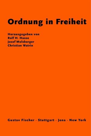 Buchcover Ordnung in Freiheit  | EAN 9783110503920 | ISBN 3-11-050392-1 | ISBN 978-3-11-050392-0