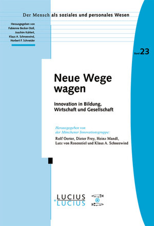 Buchcover Neue Wege wagen  | EAN 9783110510089 | ISBN 3-11-051008-1 | ISBN 978-3-11-051008-9