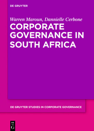 Buchcover Corporate Governance in South Africa | Warren Maroun | EAN 9783110618280 | ISBN 3-11-061828-1 | ISBN 978-3-11-061828-0