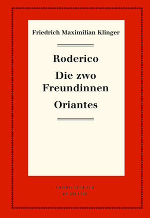Buchcover Roderico. Die zwo Freundinnen. Oriantes | EAN 9783110631944 | ISBN 3-11-063194-6 | ISBN 978-3-11-063194-4