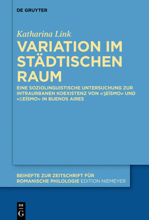 Buchcover Variation im städtischen Raum | Katharina Link | EAN 9783110633597 | ISBN 3-11-063359-0 | ISBN 978-3-11-063359-7