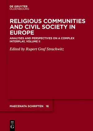 Buchcover Religious Communities and Civil Society in Europe  | EAN 9783110673142 | ISBN 3-11-067314-2 | ISBN 978-3-11-067314-2