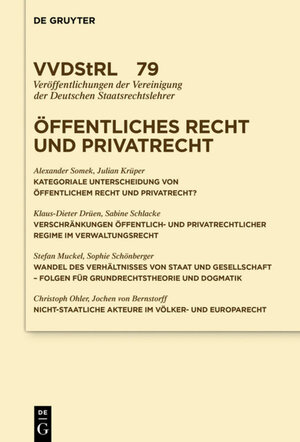 Buchcover Öffentliches Recht und Privatrecht  | EAN 9783110678994 | ISBN 3-11-067899-3 | ISBN 978-3-11-067899-4