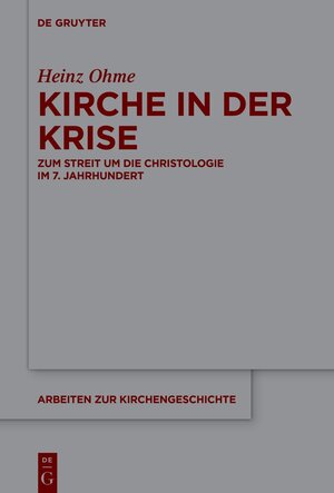 Buchcover Kirche in der Krise | Heinz Ohme | EAN 9783110714531 | ISBN 3-11-071453-1 | ISBN 978-3-11-071453-1
