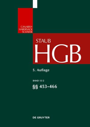 Buchcover Handelsgesetzbuch / §§ 453-466 | Andreas Maurer | EAN 9783110718560 | ISBN 3-11-071856-1 | ISBN 978-3-11-071856-0