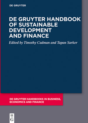 Buchcover De Gruyter Handbook of Sustainable Development and Finance  | EAN 9783110733488 | ISBN 3-11-073348-X | ISBN 978-3-11-073348-8
