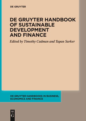 Buchcover De Gruyter Handbook of Sustainable Development and Finance  | EAN 9783110733587 | ISBN 3-11-073358-7 | ISBN 978-3-11-073358-7