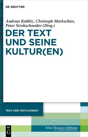 Buchcover Der Text und seine Kultur(en)  | EAN 9783110775037 | ISBN 3-11-077503-4 | ISBN 978-3-11-077503-7