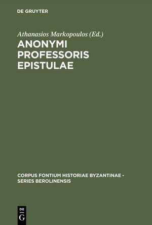 Buchcover Anonymi Professoris Epistulae  | EAN 9783110801620 | ISBN 3-11-080162-0 | ISBN 978-3-11-080162-0