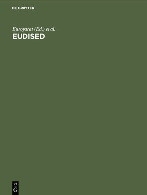 Buchcover Eudised  | EAN 9783110865783 | ISBN 3-11-086578-5 | ISBN 978-3-11-086578-3