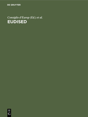 Buchcover Eudised  | EAN 9783110865790 | ISBN 3-11-086579-3 | ISBN 978-3-11-086579-0