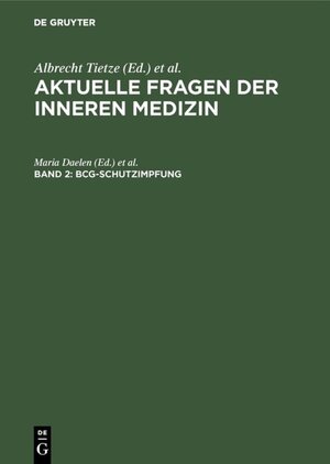 Buchcover BCG-Schutzimpfung  | EAN 9783110884364 | ISBN 3-11-088436-4 | ISBN 978-3-11-088436-4