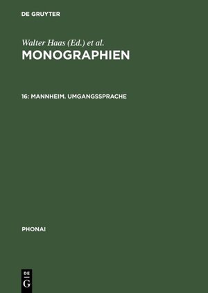 Buchcover Mannheim. Umgangssprache  | EAN 9783110917390 | ISBN 3-11-091739-4 | ISBN 978-3-11-091739-0
