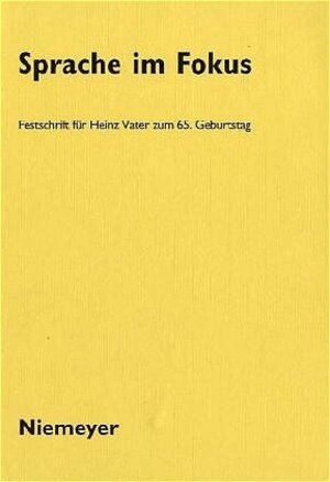 Buchcover Sprache im Fokus  | EAN 9783110918823 | ISBN 3-11-091882-X | ISBN 978-3-11-091882-3