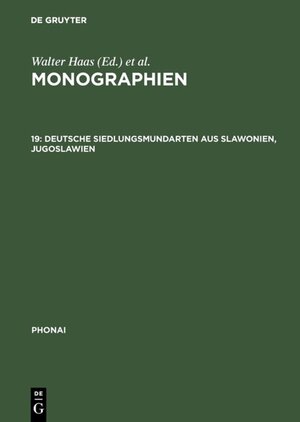 Buchcover Monographien / Deutsche Siedlungsmundarten aus Slawonien, Jugoslawien  | EAN 9783110919042 | ISBN 3-11-091904-4 | ISBN 978-3-11-091904-2