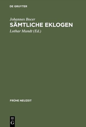 Buchcover Sämtliche Eklogen  | EAN 9783110946130 | ISBN 3-11-094613-0 | ISBN 978-3-11-094613-0