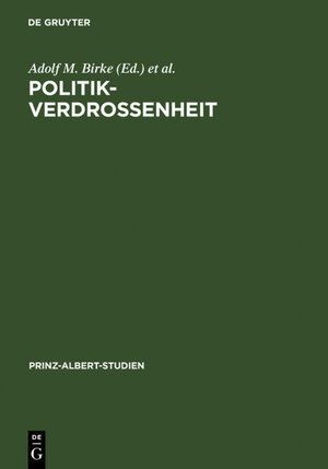 Buchcover Politikverdrossenheit  | EAN 9783110966770 | ISBN 3-11-096677-8 | ISBN 978-3-11-096677-0