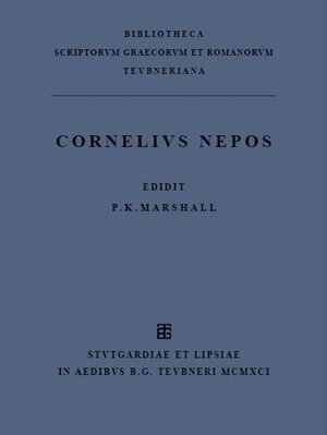 Buchcover Vitae cum fragmentis | Cornelius Nepos | EAN 9783110977080 | ISBN 3-11-097708-7 | ISBN 978-3-11-097708-0
