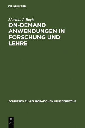 Buchcover On-demand Anwendungen in Forschung und Lehre | Markus T. Bagh | EAN 9783110979428 | ISBN 3-11-097942-X | ISBN 978-3-11-097942-8