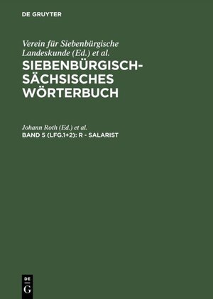 Buchcover Siebenbürgisch-Sächsisches Wörterbuch / R - Salarist  | EAN 9783111074870 | ISBN 3-11-107487-0 | ISBN 978-3-11-107487-0