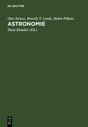 Buchcover Astronomie | Otto Struve | EAN 9783111174976 | ISBN 3-11-117497-2 | ISBN 978-3-11-117497-6