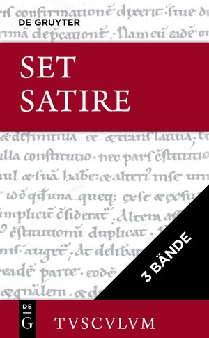 Buchcover [Set Satire, 3 Bände, Tusculum] | Juvenal | EAN 9783111315133 | ISBN 3-11-131513-4 | ISBN 978-3-11-131513-3