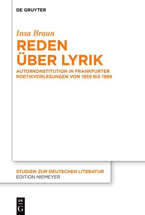 Buchcover Reden über Lyrik | Insa Braun | EAN 9783111327822 | ISBN 3-11-132782-5 | ISBN 978-3-11-132782-2