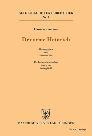 Buchcover Der arme Heinrich | Hartmann | EAN 9783111588971 | ISBN 3-11-158897-1 | ISBN 978-3-11-158897-1