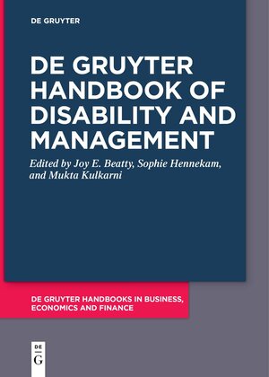 Buchcover De Gruyter Handbook of Disability and Management | EAN 9783111620862 | ISBN 3-11-162086-7 | ISBN 978-3-11-162086-2