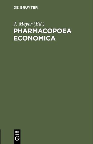Buchcover Pharmacopoea economica  | EAN 9783111646206 | ISBN 3-11-164620-3 | ISBN 978-3-11-164620-6
