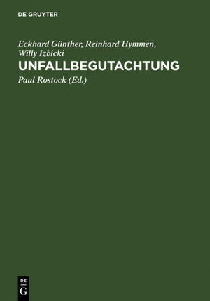 Buchcover Unfallbegutachtung | Eckhard Günther | EAN 9783111705774 | ISBN 3-11-170577-3 | ISBN 978-3-11-170577-4