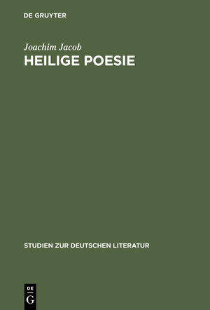 Buchcover Heilige Poesie | Joachim Jacob | EAN 9783111833521 | ISBN 3-11-183352-6 | ISBN 978-3-11-183352-1