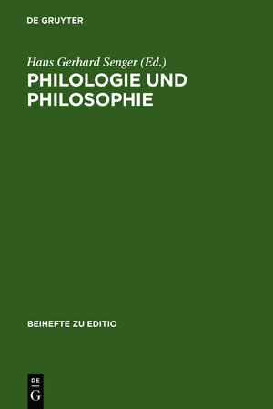 Buchcover Philologie und Philosophie | EAN 9783111845784 | ISBN 3-11-184578-8 | ISBN 978-3-11-184578-4